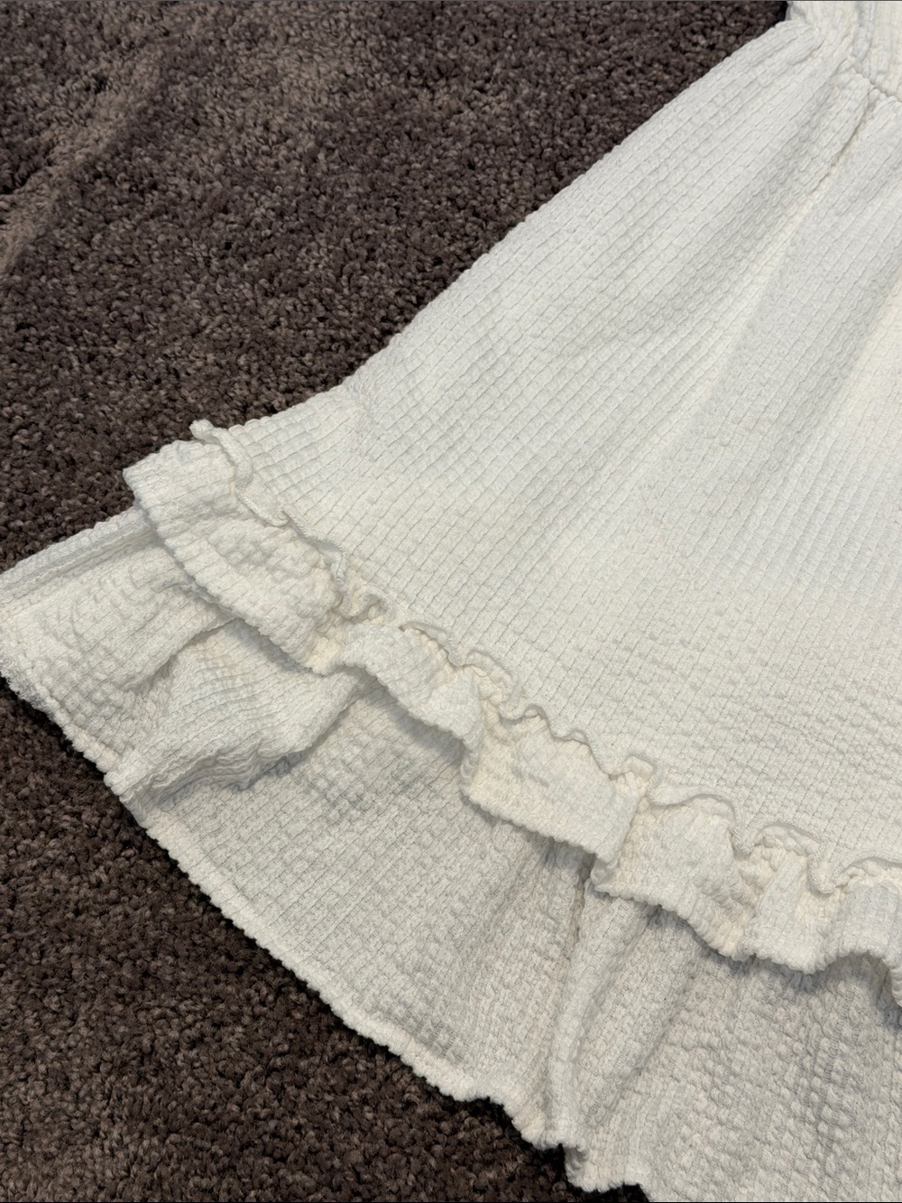 White Ruffle-Trim Sundress - Picture 2 of 4